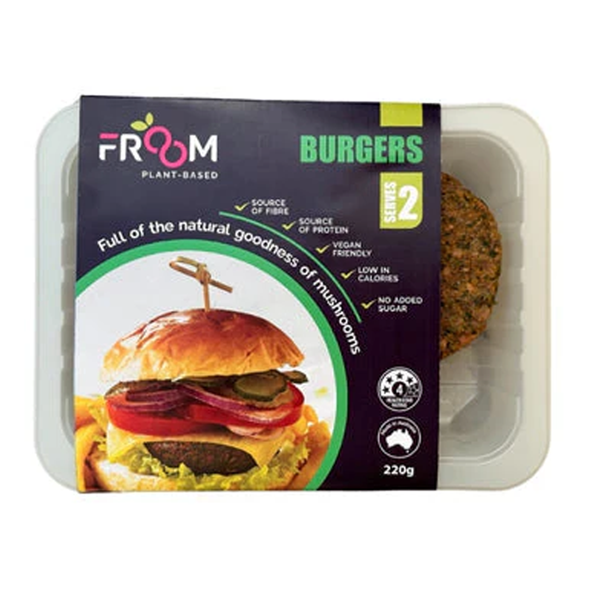 FROOM Plant Based Mushroom Burger 220g