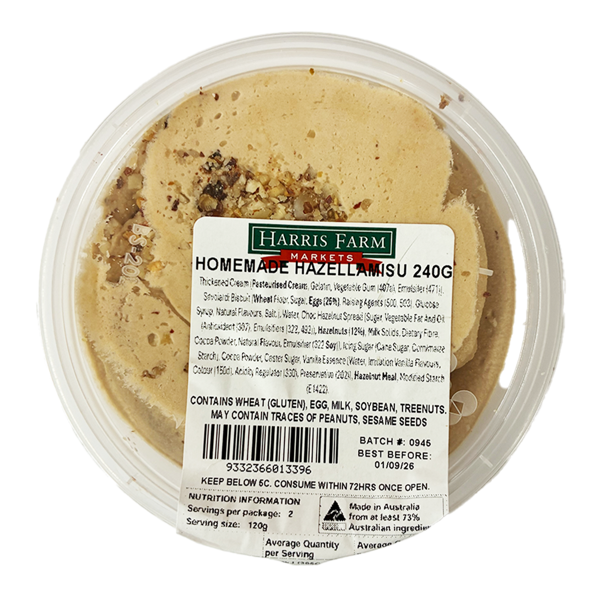 Harris Farm Homemade Hazellamisu 240g