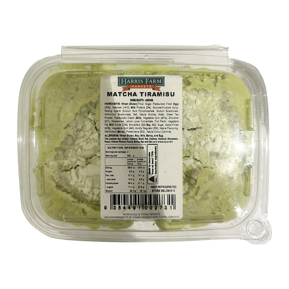 Harris Farm Homemade Matcha Tiramisu 450g