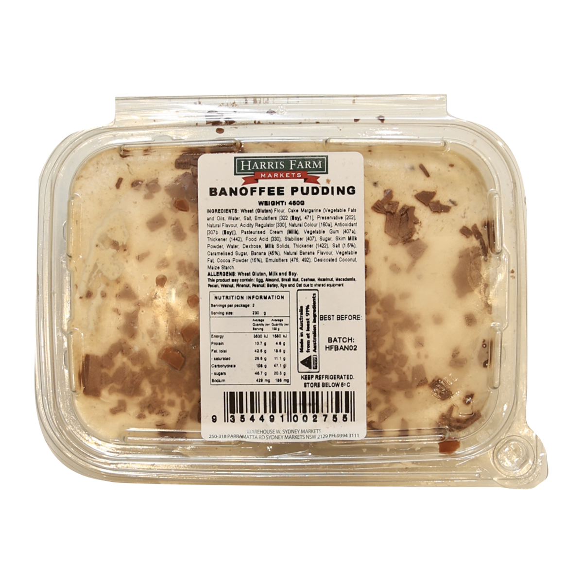 Harris Farm Homemade Banoffee Pudding 460g