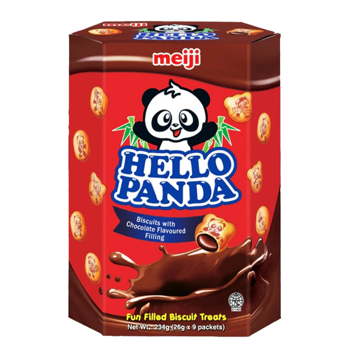 Meiji Hello Panda Chocolate Biscuits x9 234g