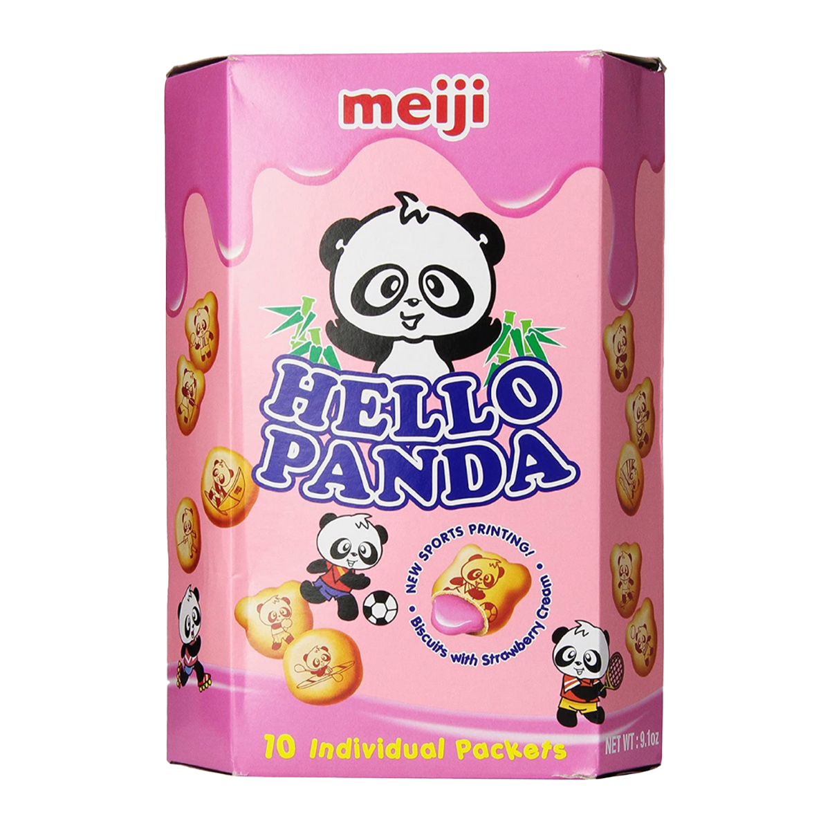 Meiji Hello Panda Strawberry Biscuits x10 234g