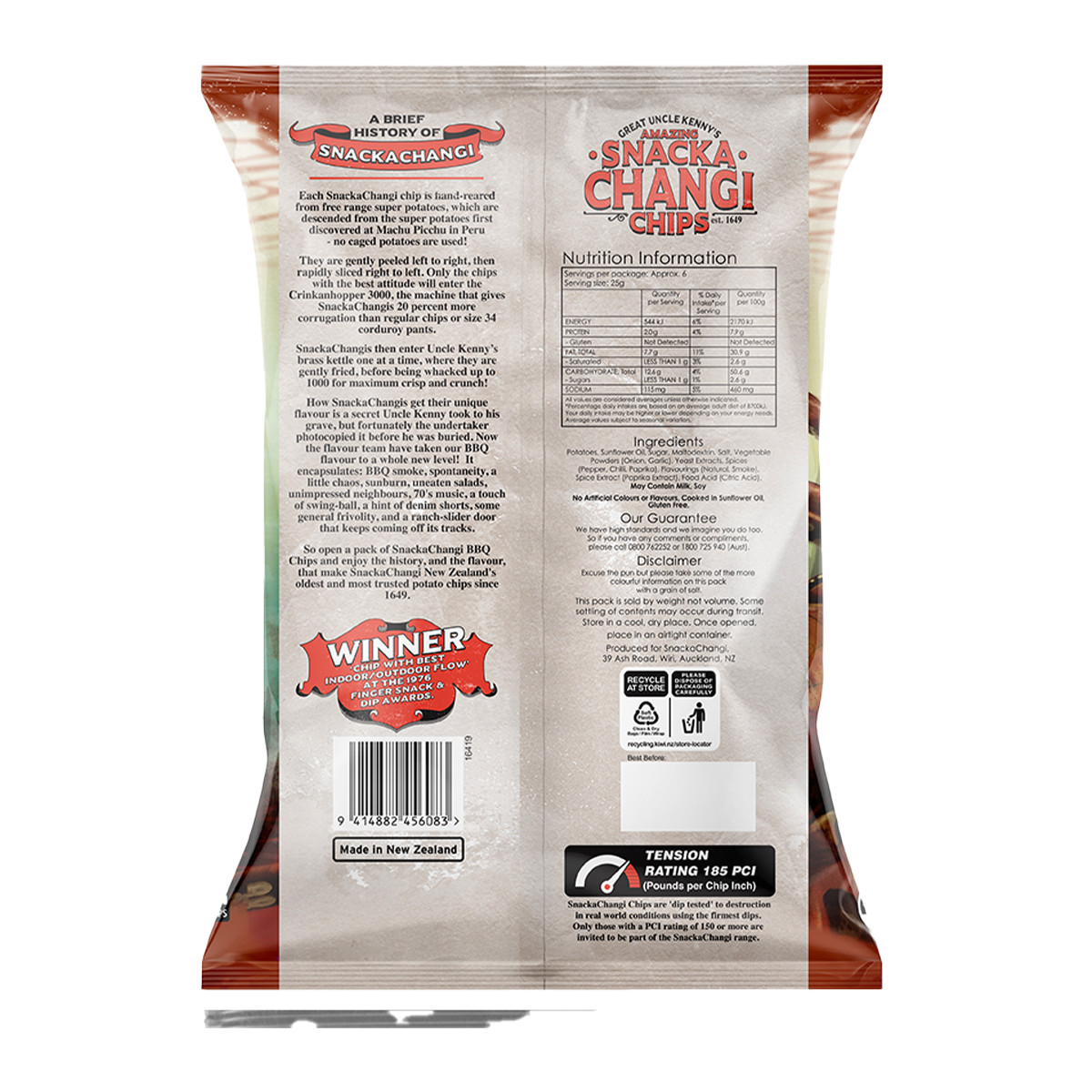 Snackachangi Chips Kettle BBQ 150g