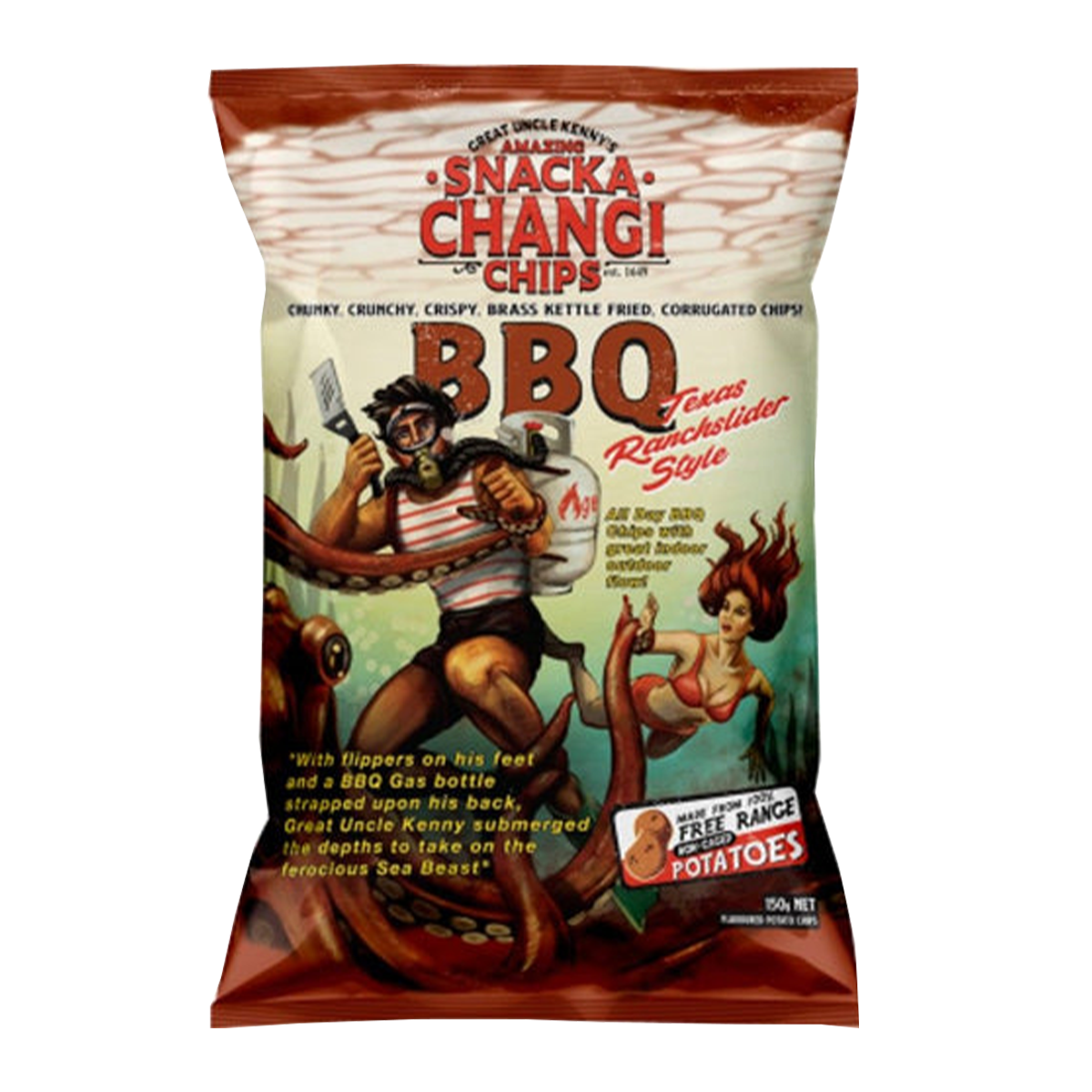 Snackachangi Chips Kettle BBQ 150g