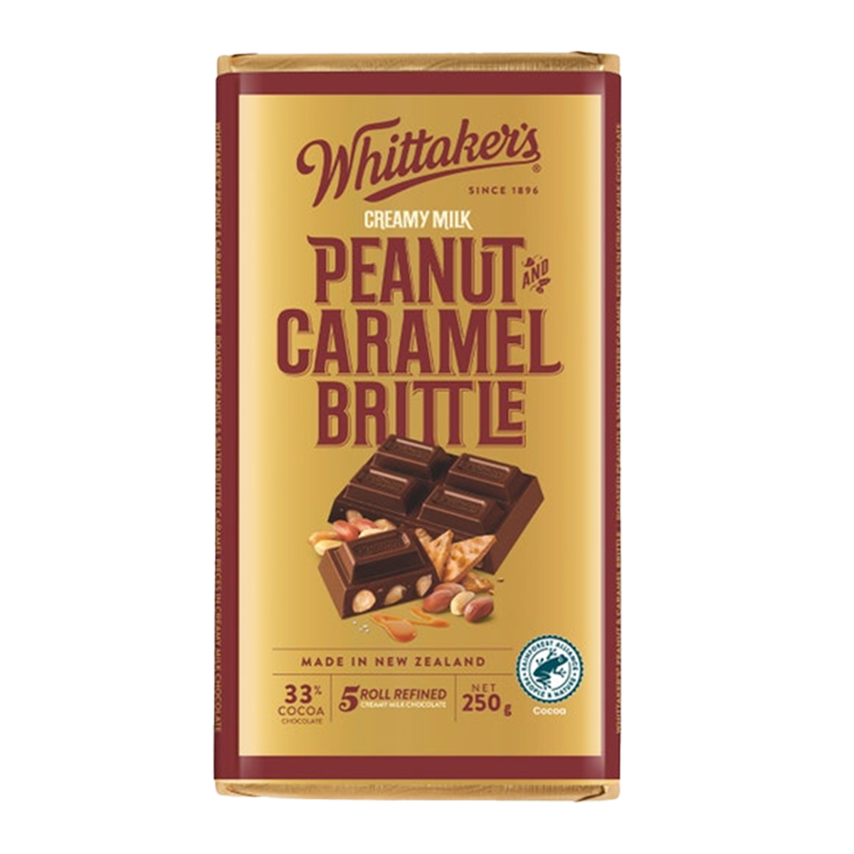 Whittakers Chocolate Peanut Caramel Brittle 250g