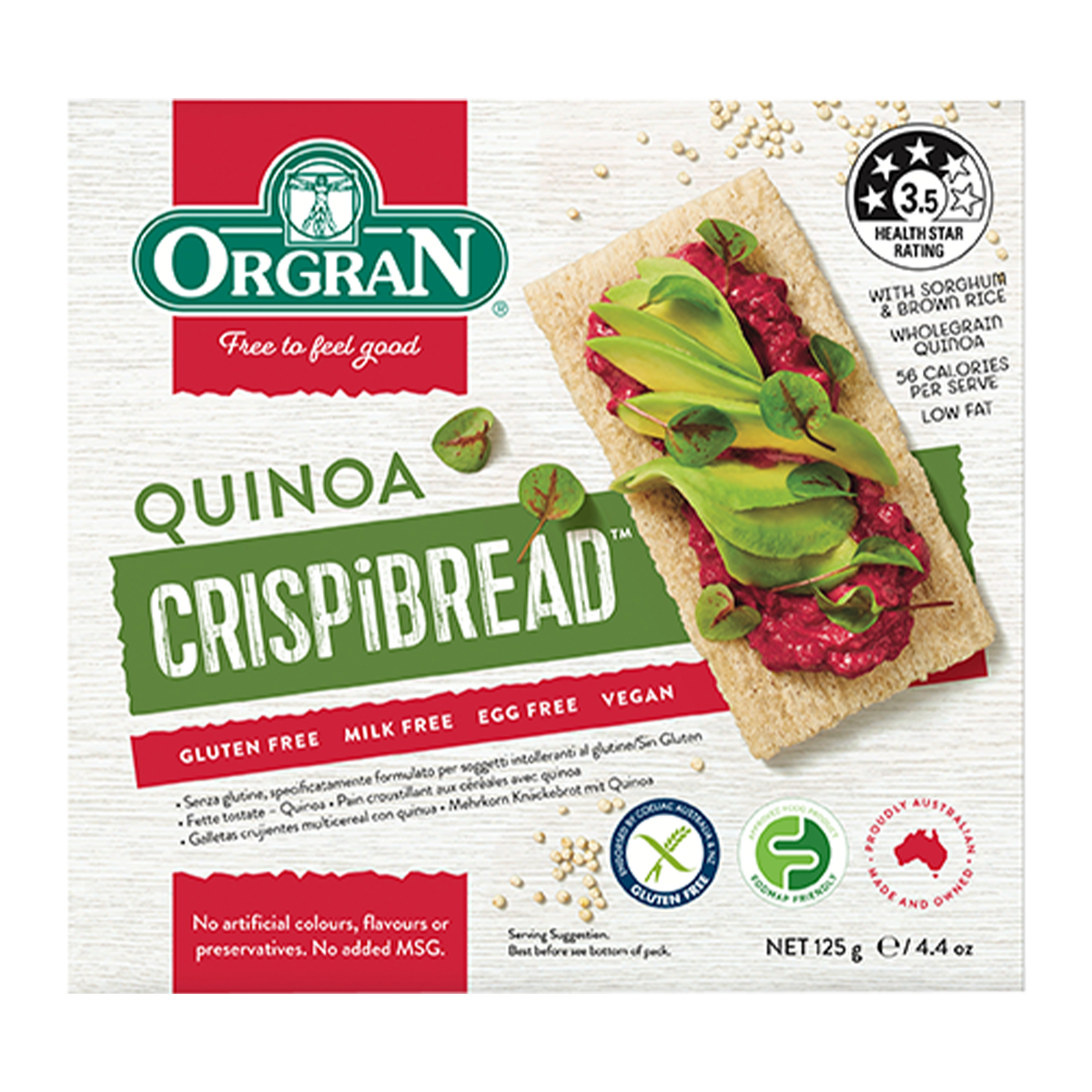 Orgran Quinoa Crispibread 125g