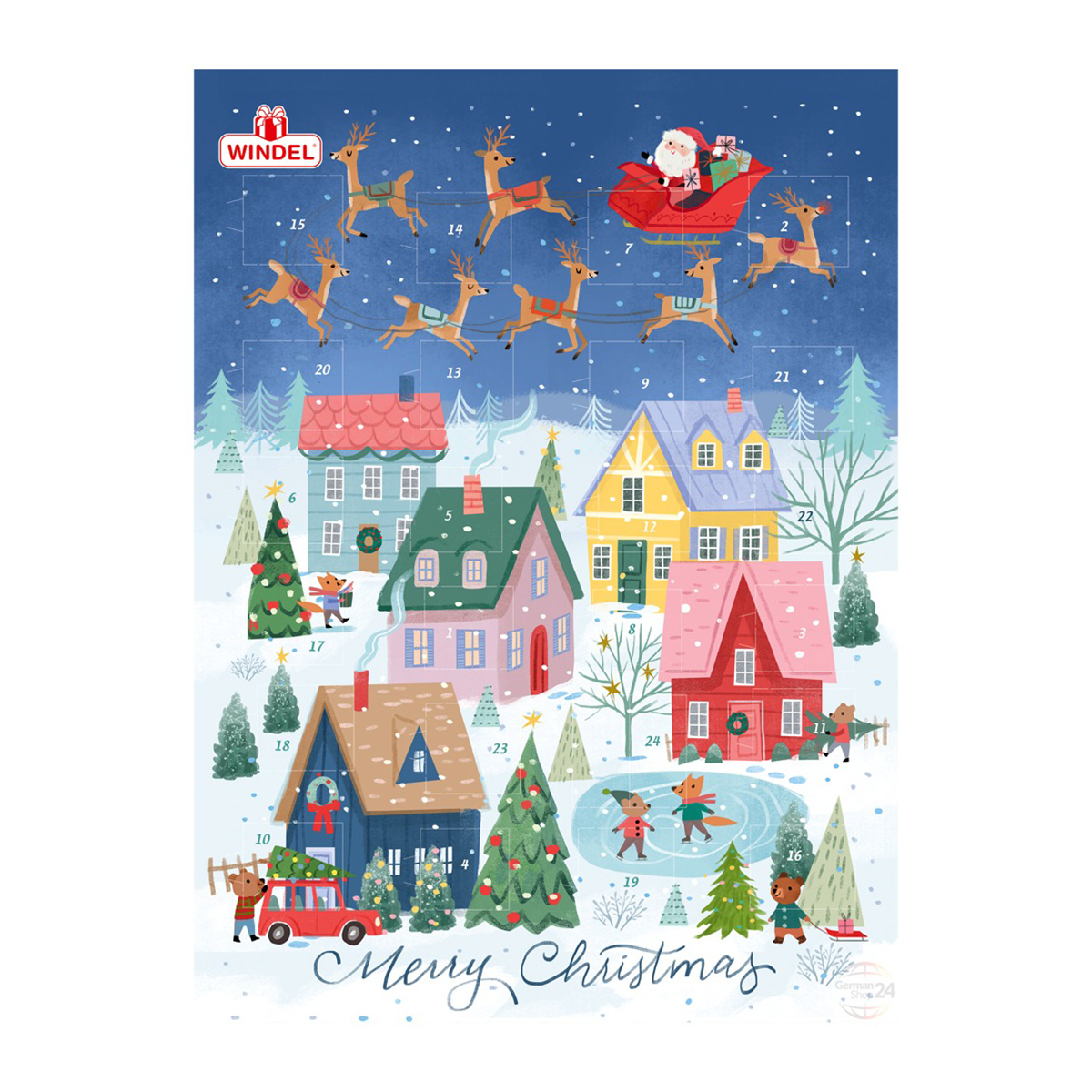 Windel Christmas Milk Chocolate Calendar 75g