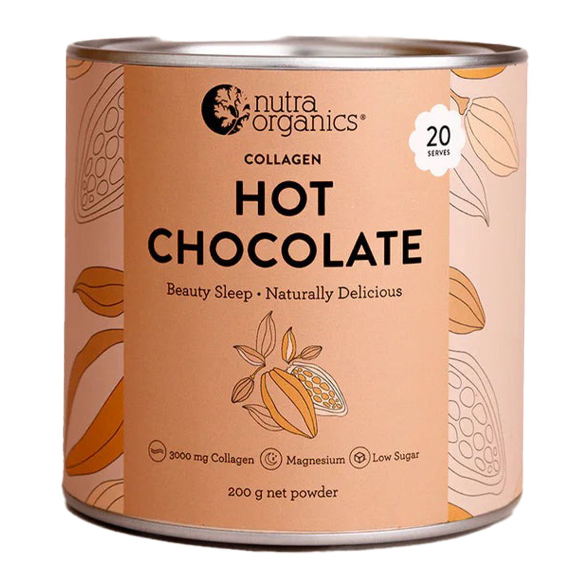 Nutra Organics Hot Chocolate Collagen 200g
