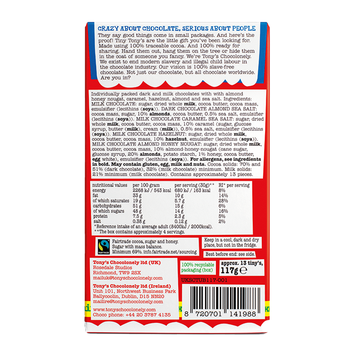 Tony's Chocolonely Tiny Gift Box 117g