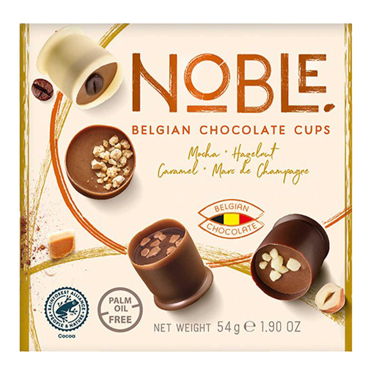 Noble Belgian Chocolate Cups Chef's Collection 120g