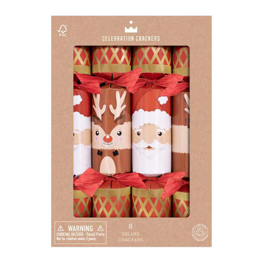 Celebration Crackers Santa Reindeers x8