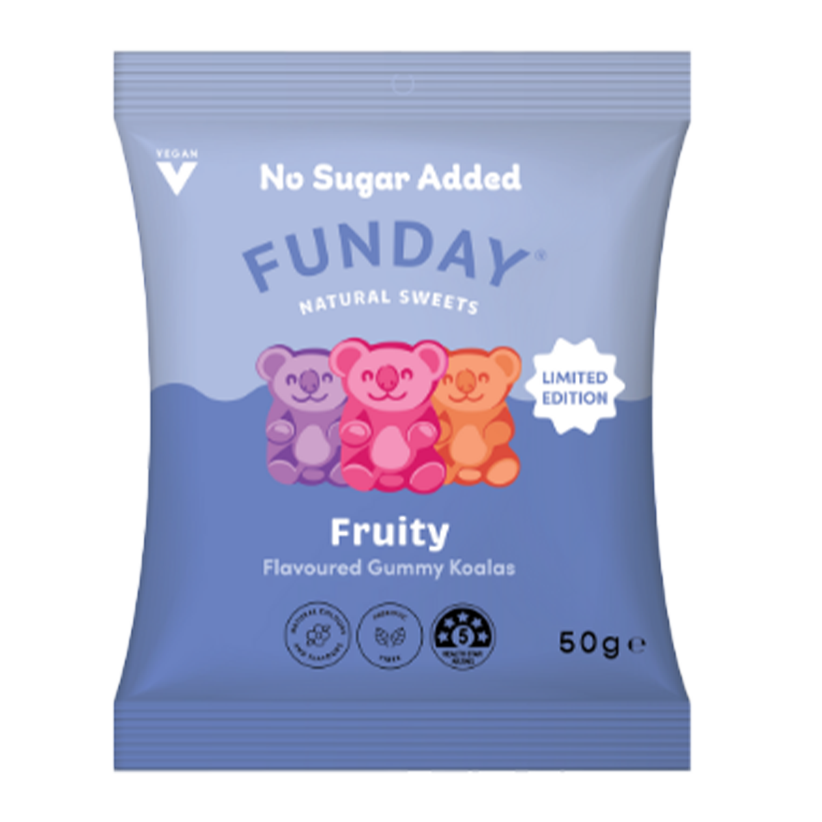 Funday Natural Sweets Fruity Gummy Koalas 50g