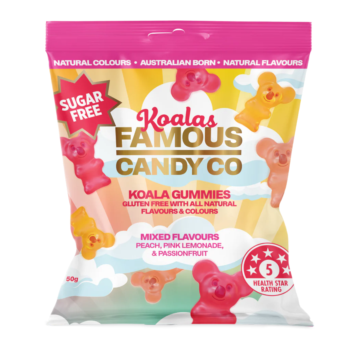 Famous Candy Sugar Free Koalas Mixed Flavours 50g
