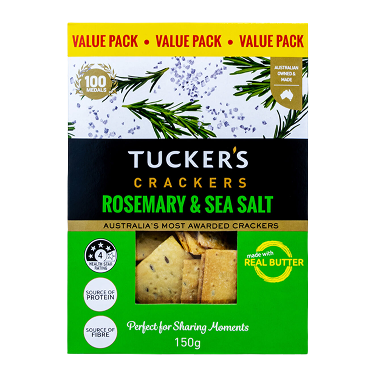 Tucker's Natural Rosemary and Sea Salt 150g