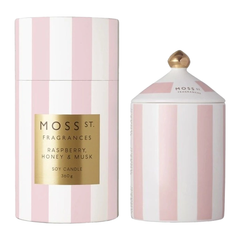 Moss St Large Candle Raspberry, Honey and Musk 360g