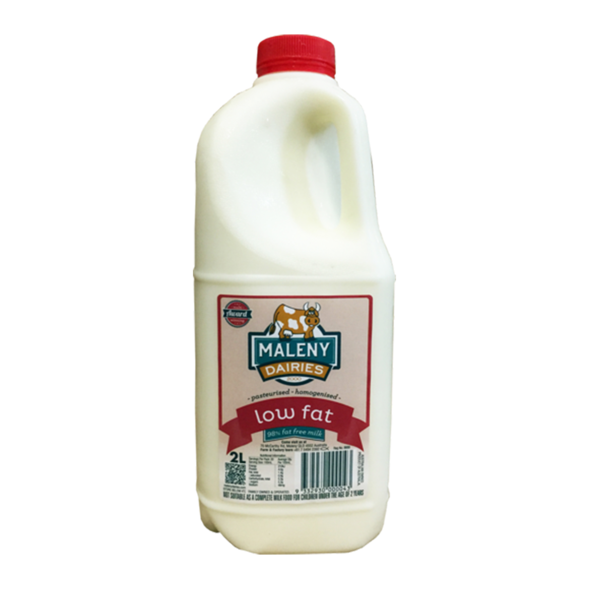 Maleny Dairies Low Fat Milk 2L