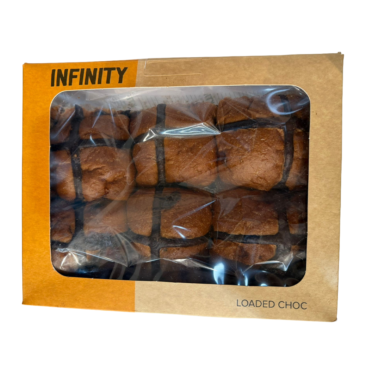 Infinity Bakery Loaded Chocolate Hot Cross Buns x6