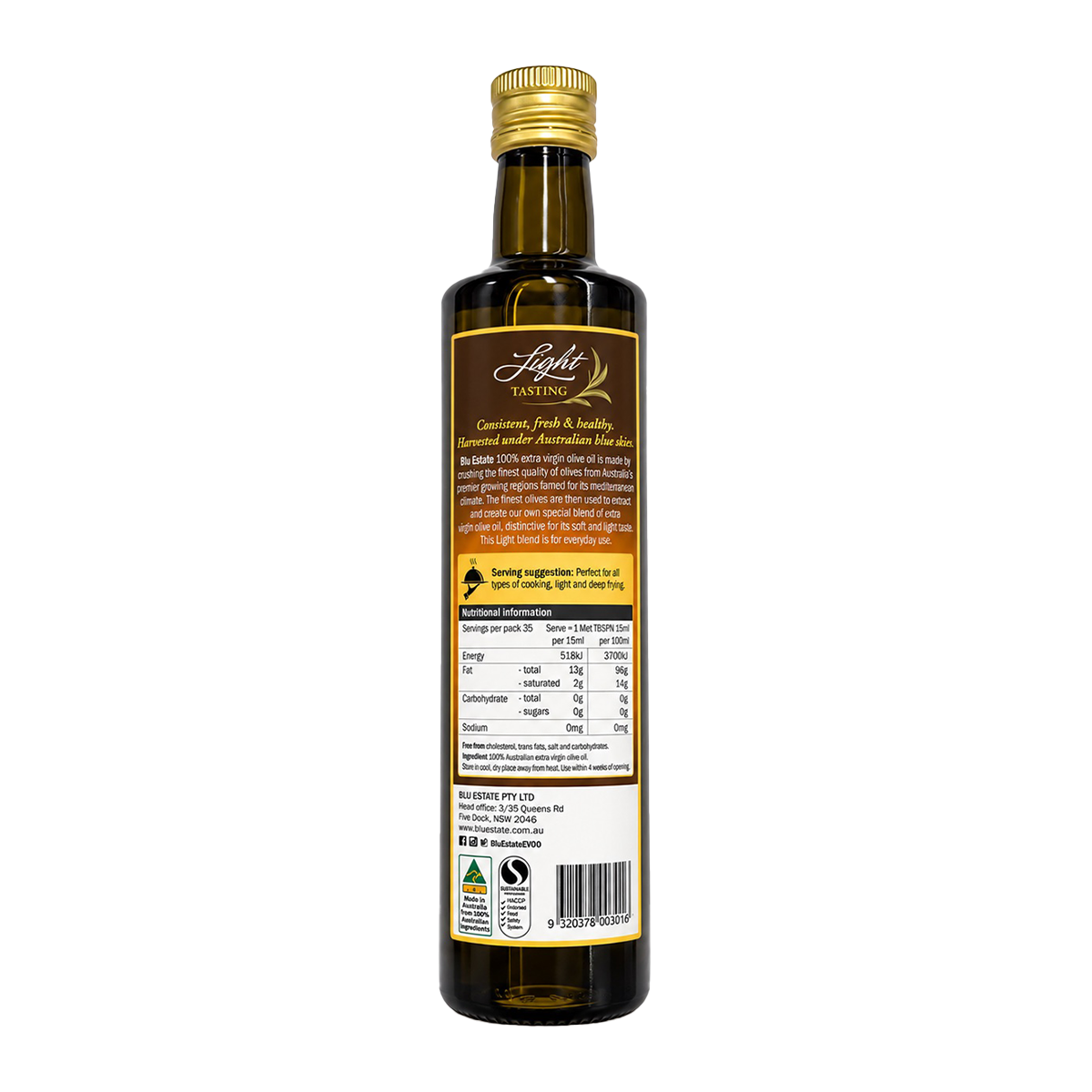 Blu Estate Extra Virgin Olive Oil 500ml