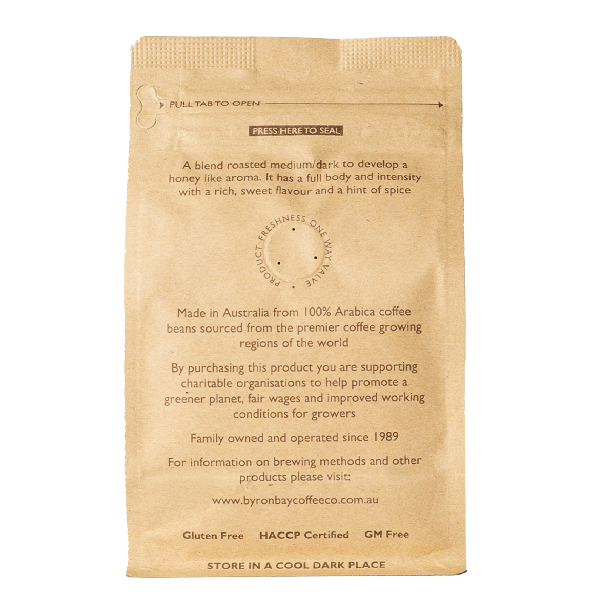 Byron Bay Coffee Co. Nero Espresso Ground Coffee 250g