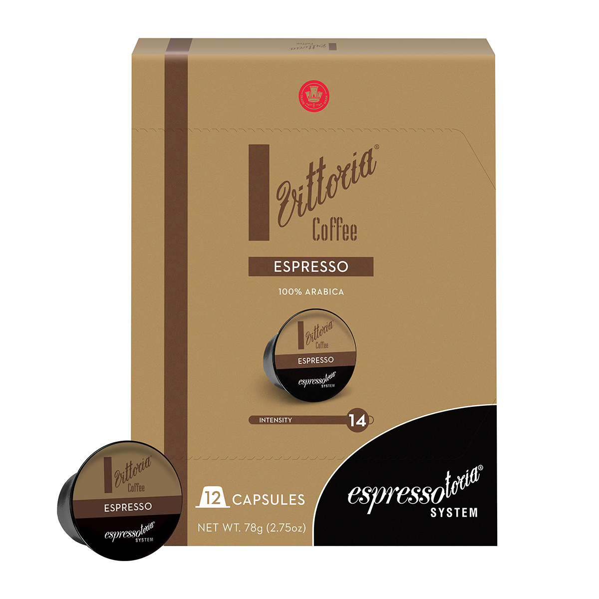 Vittoria Coffee Capsules Espresso Espressotoria System x12 78g