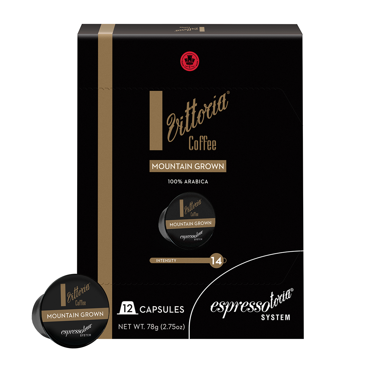 Vittoria Coffee Capsules Mountain Grown Espressotoria System x12 78g