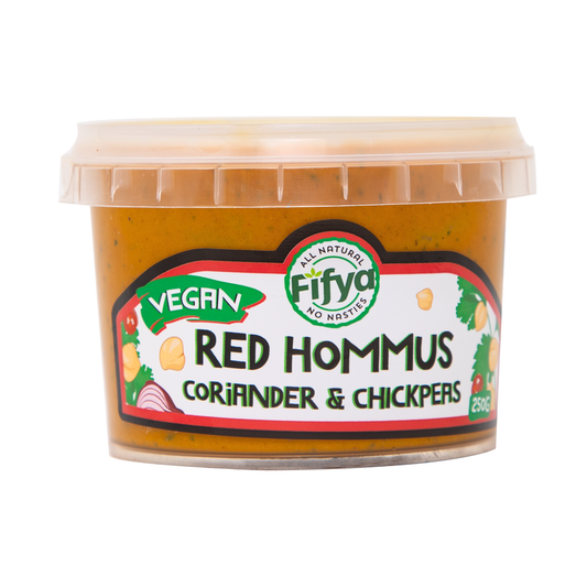 Fifya Vegan Spicy Red Hommus Coriander and Whole Chickpeas 250g