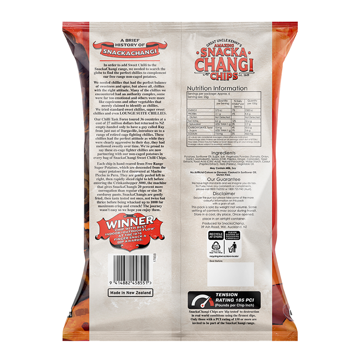 Snackachangi Sweet Chilli Chips 150g