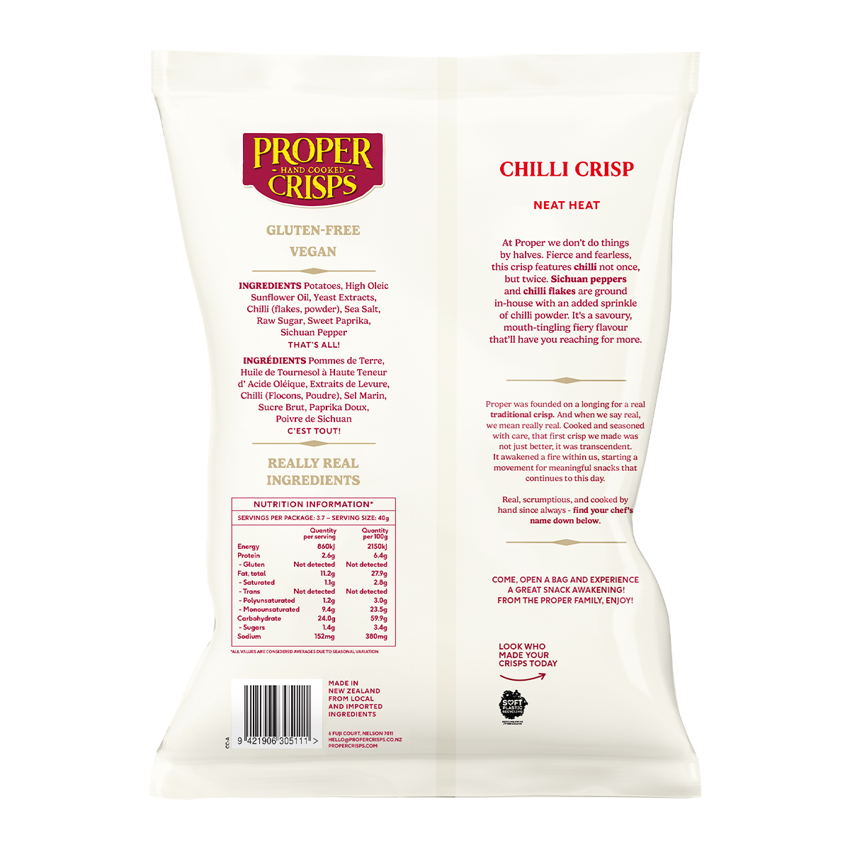 Proper Crisps Chili Potato Crisp 150g