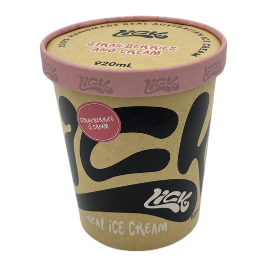 Lick Ice Cream Strawberries and Cream 920ml
