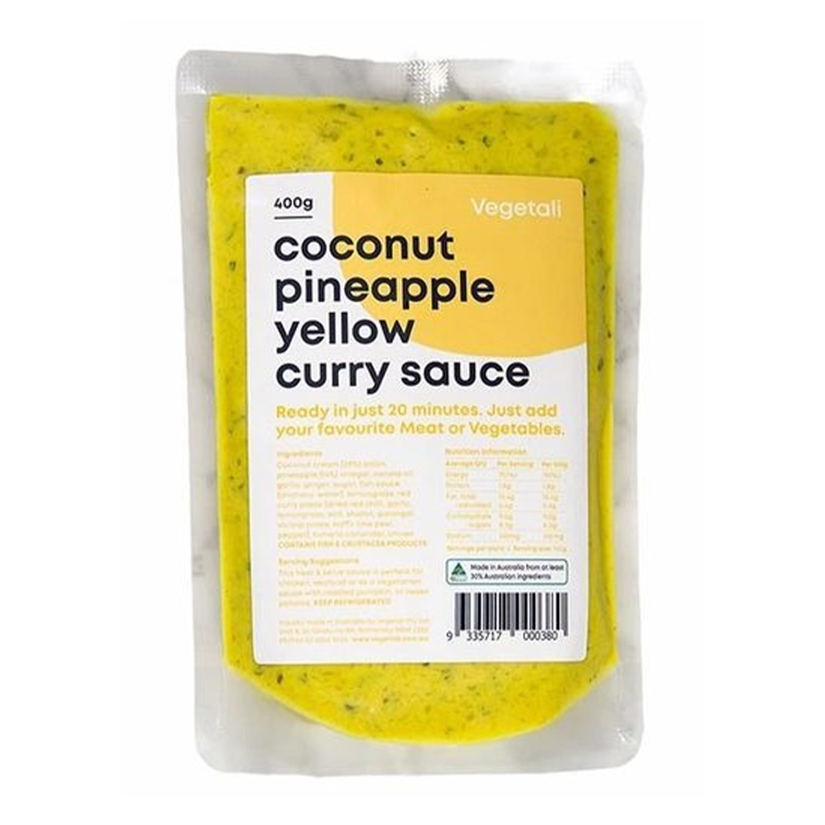Vegetali Coconut Pineapple Yellow Curry 400g