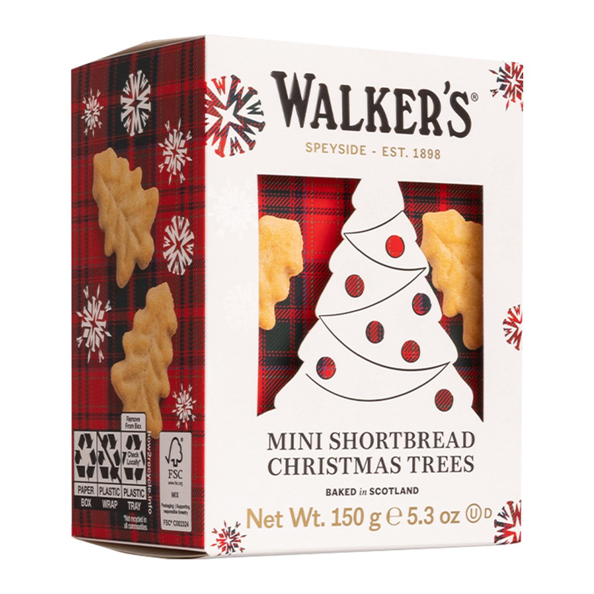 Walkers Mini Shortbread Christmas Trees 150g