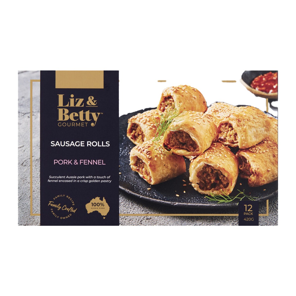Liz & Betty Pork & Fennel Sausage Roll 420g