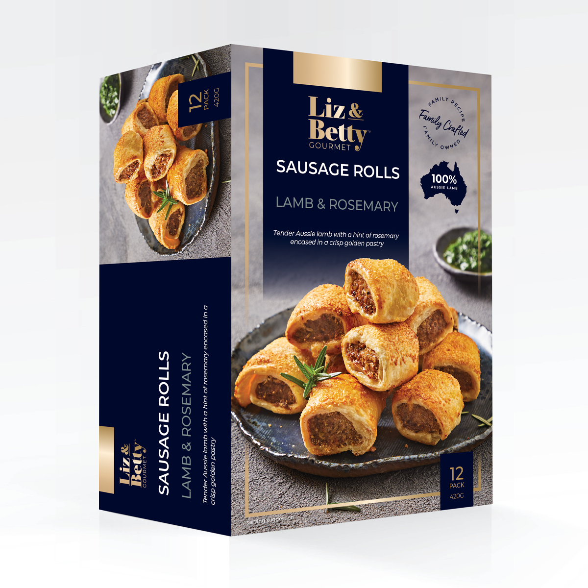 Liz & Betty Lamb & Rosemary Sausage Roll 420g