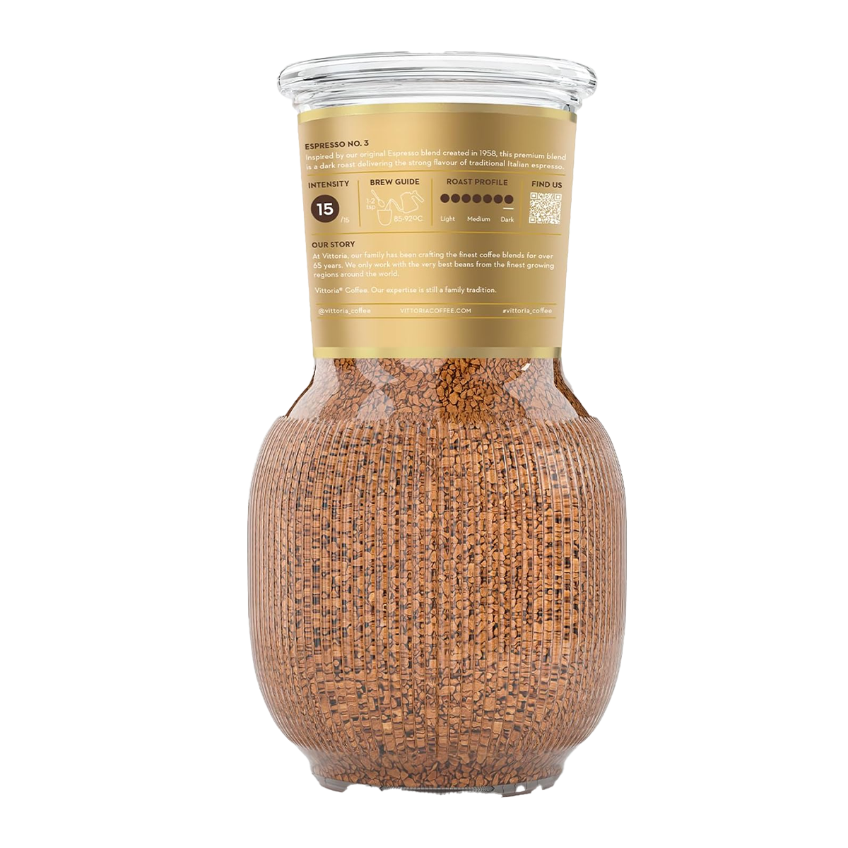 Vittoria Espresso No. 3 Freeze Dried Instant Coffee 300g