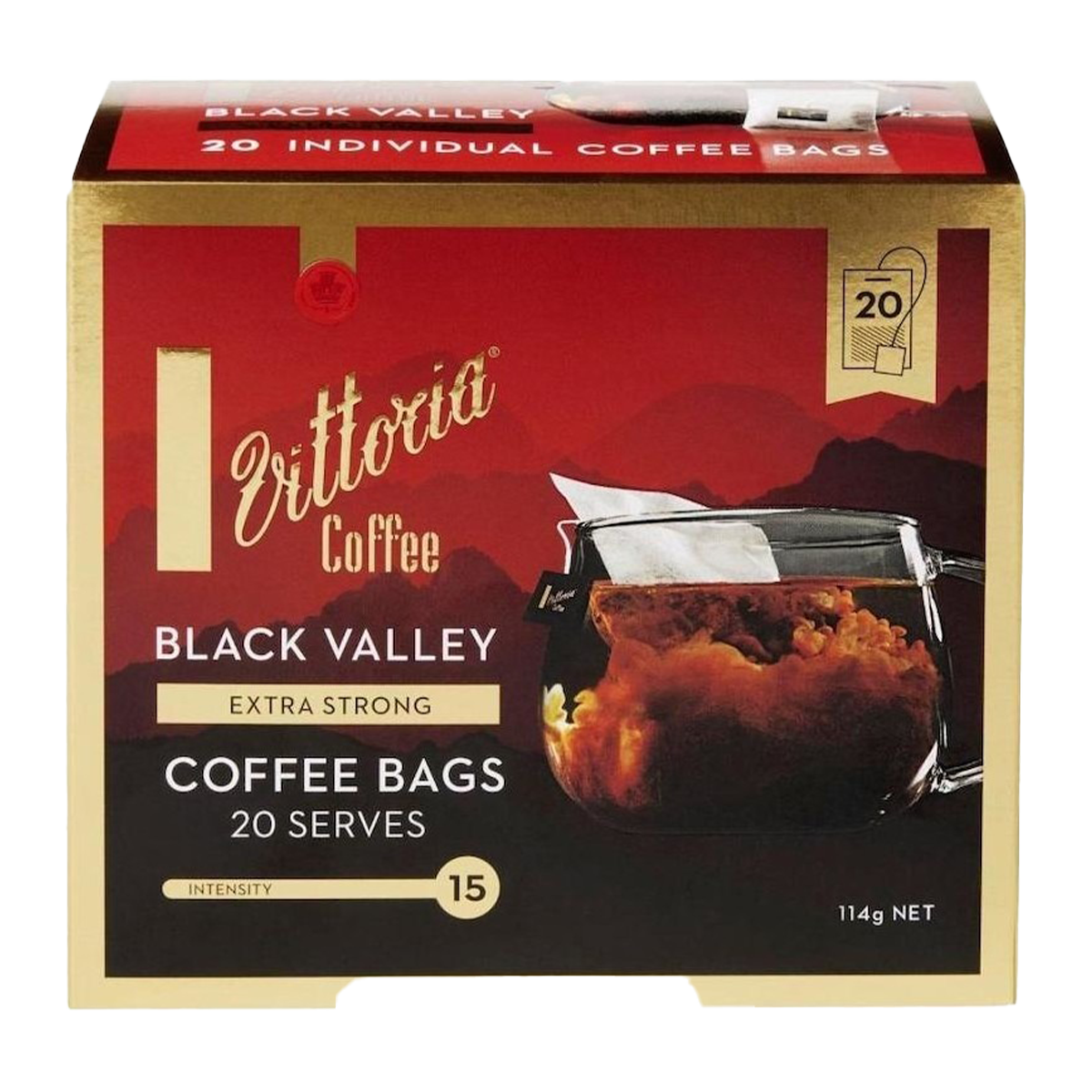 Vittoria Black Valley Coffee Bags x20 114g