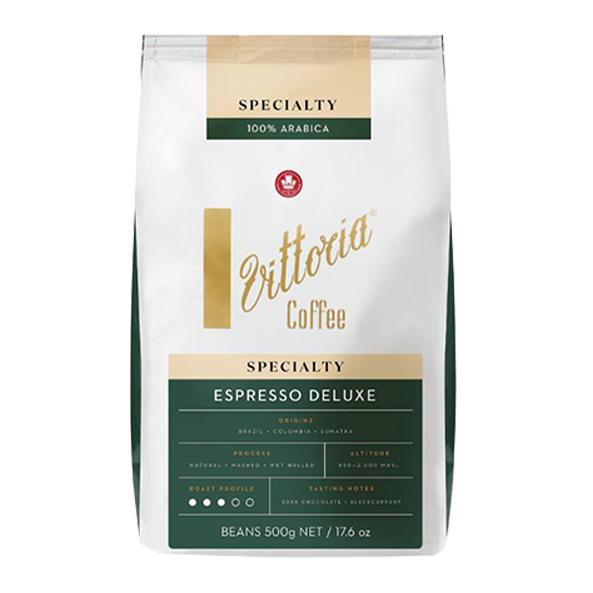 Vittoria Specialty Espresso Deluxe Coffee Beans 500g