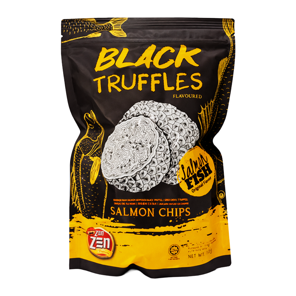 Zen Zen Black Truffles Salmon Chips 70g
