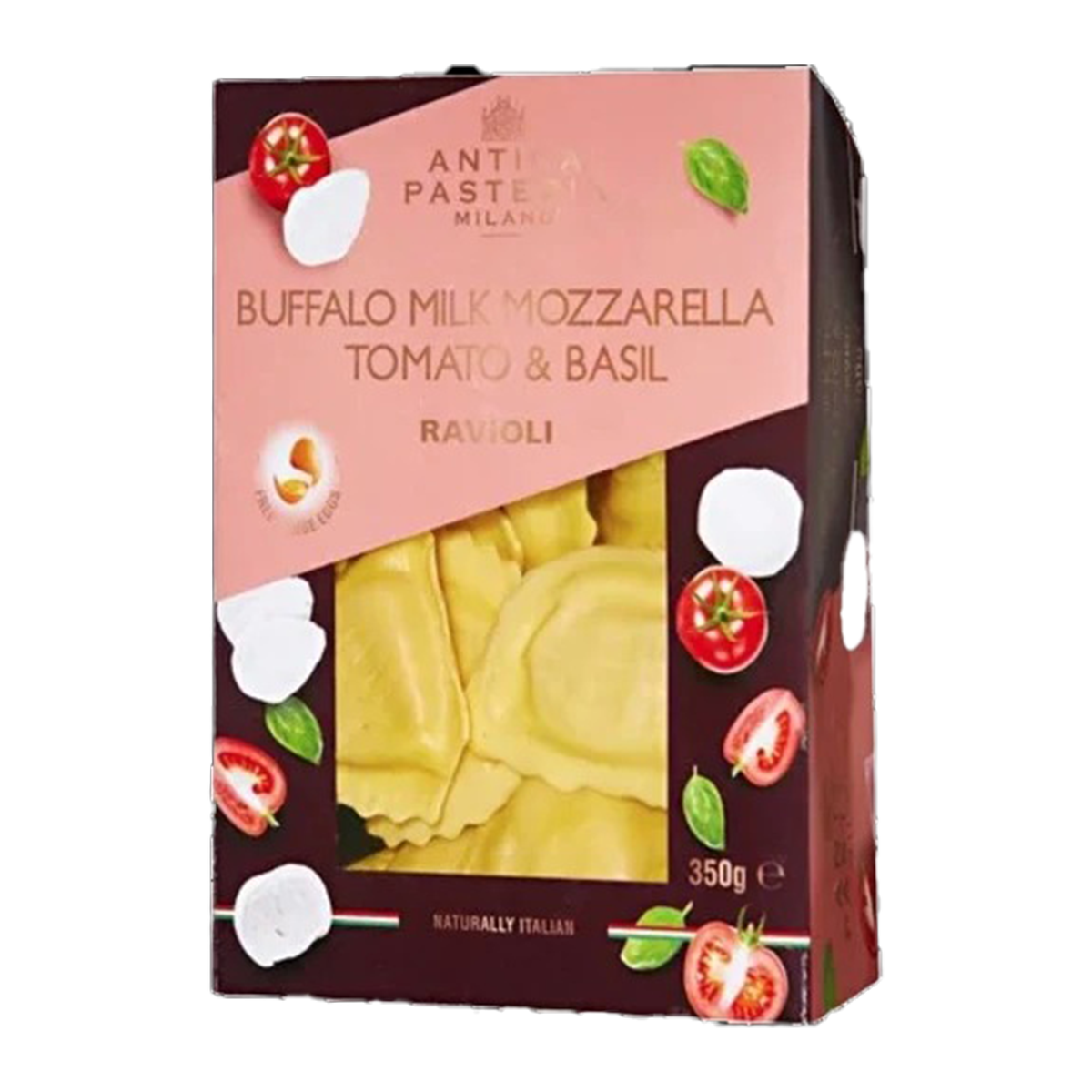 Antica Pasteria Buffalo Milk Mozzarella Tomato & Basil Ravioli 350g