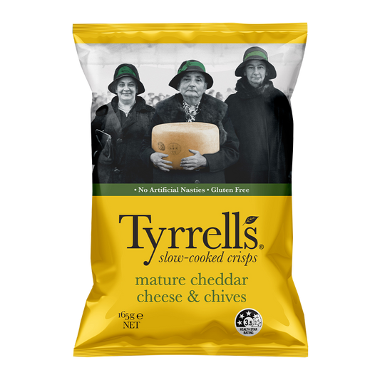 Tyrrells Crisps Cheddar & Chive 165g