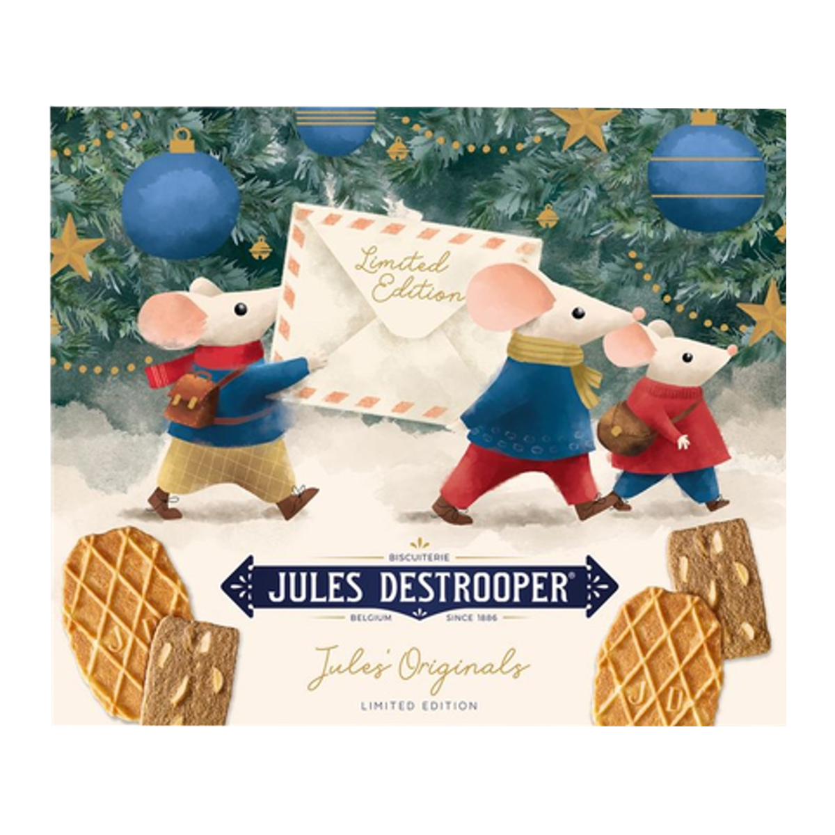 Jules Destrooper Butter & Almond Crisps Mice Box 200g