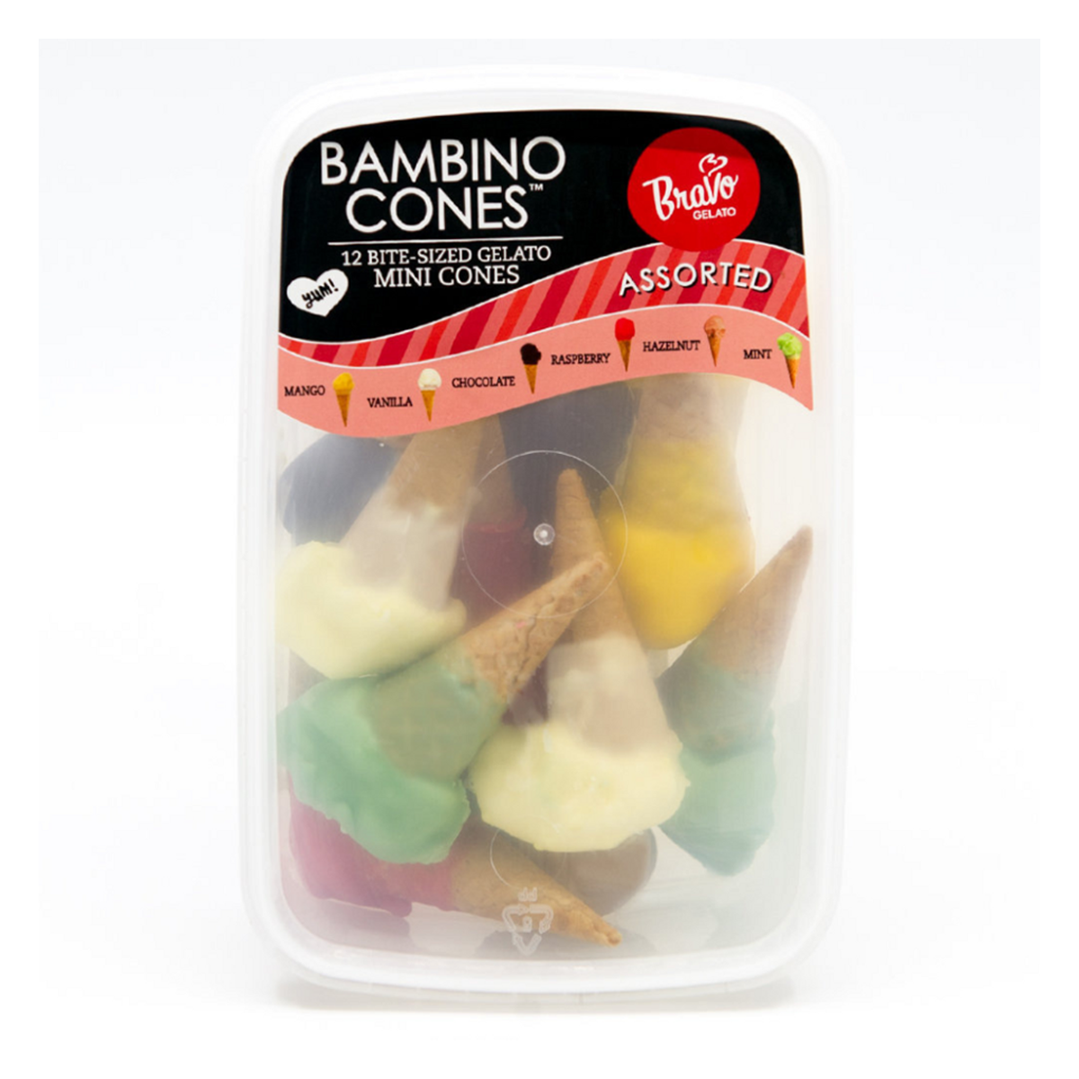 Bravo Gelato BaBravo Gelato Bambino Cones Ice Cream Assorted x12 336gmbino Cones Ice Cream Assorted Pack of 12