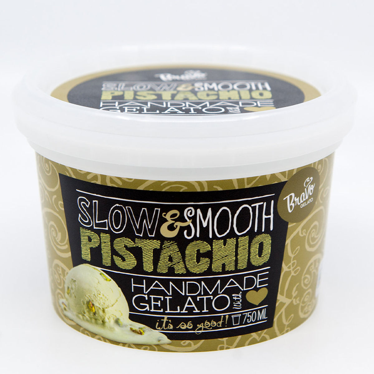 Bravo Gelato Pistachio Ice Cream 750ml