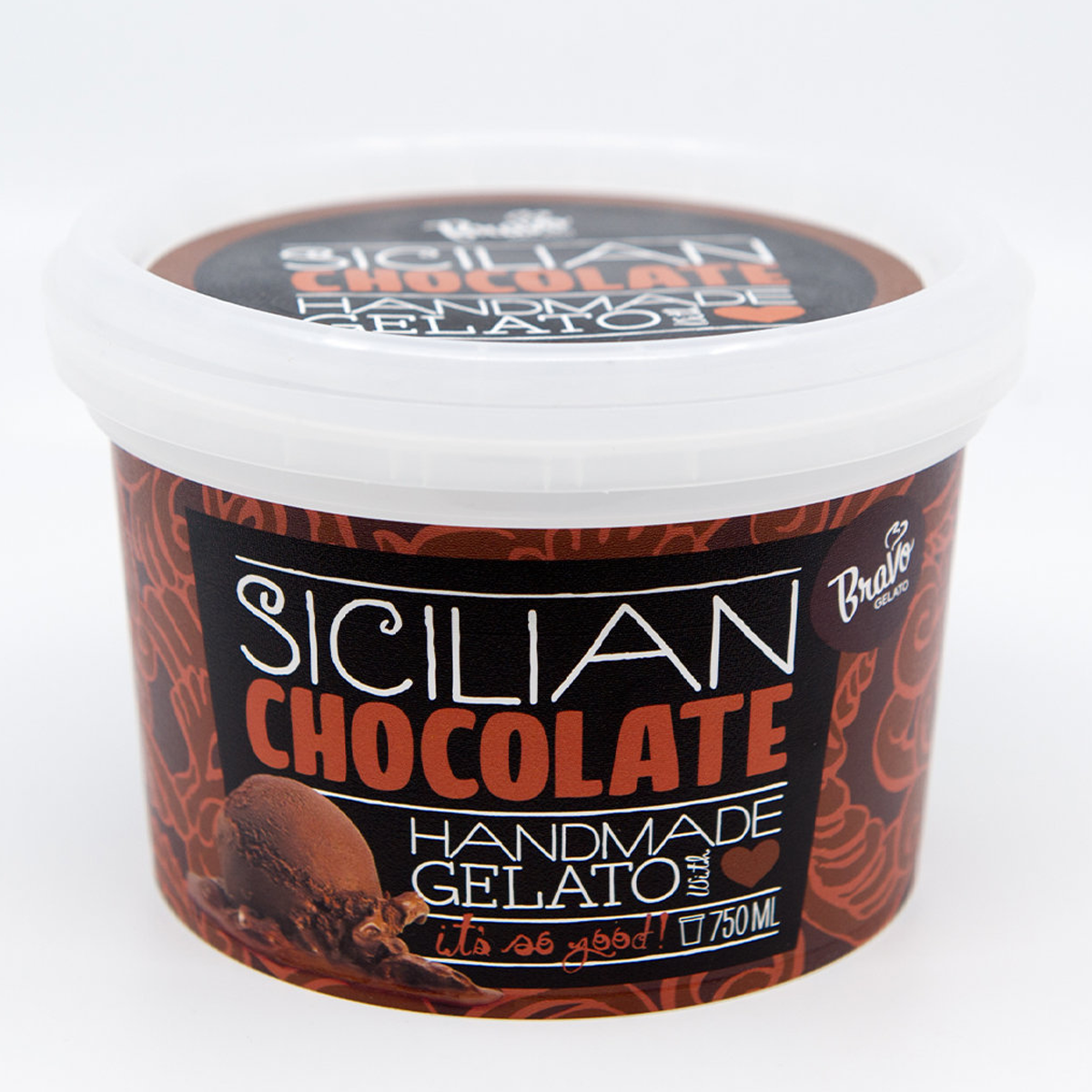 Bravo Gelato Sicilia Chocolate Ice Cream 750ml