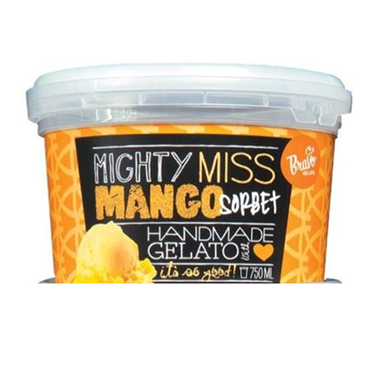 Bravo Gelato Mango Ice Cream 750ml