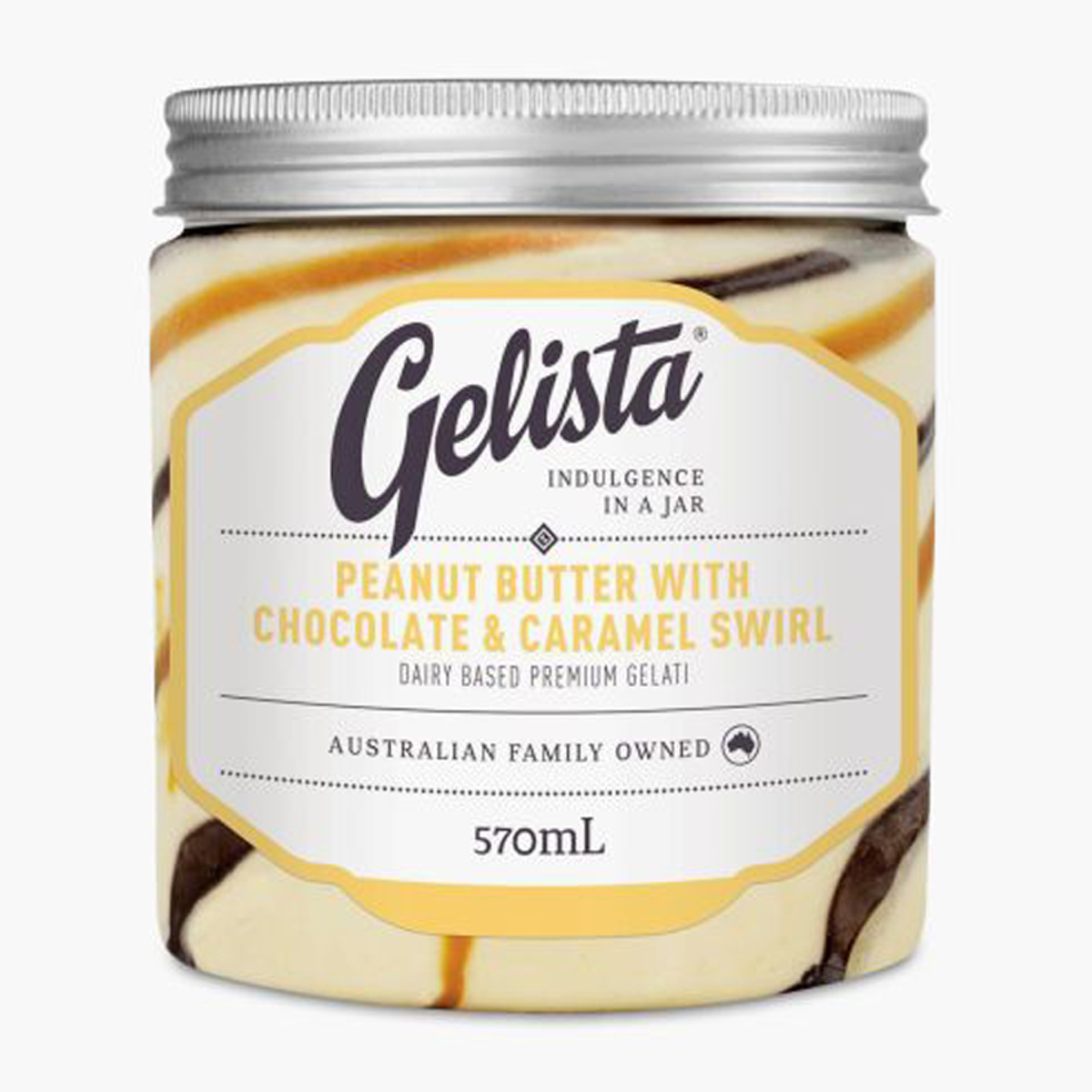 Gelista Gelato Peanut Butter with Chocolate Caramel 570ml