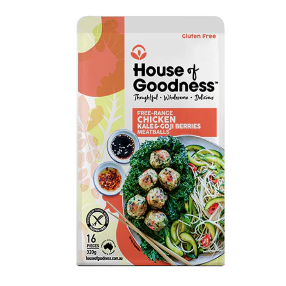 House of Goodness Chicken, Kale & Goji Meatballs 320g