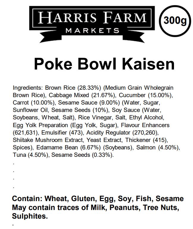 Harris Farm Salad Poke Bowl Kaisen 300g