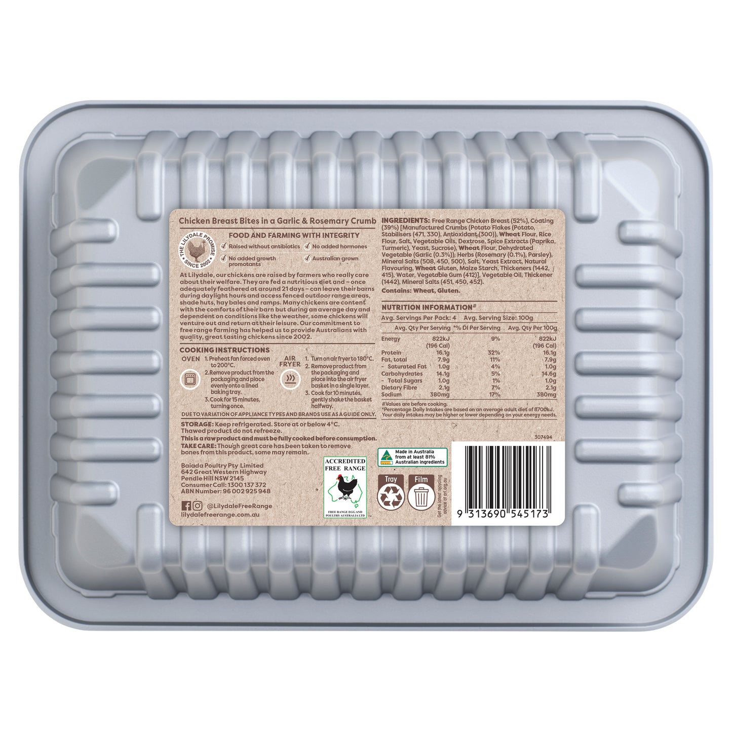 Lilydale Maryland Chicken Breast Bites 400g