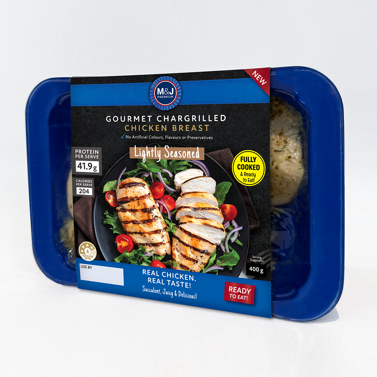 M&J Char Grilled Chicken Lightly Seasoned 400g