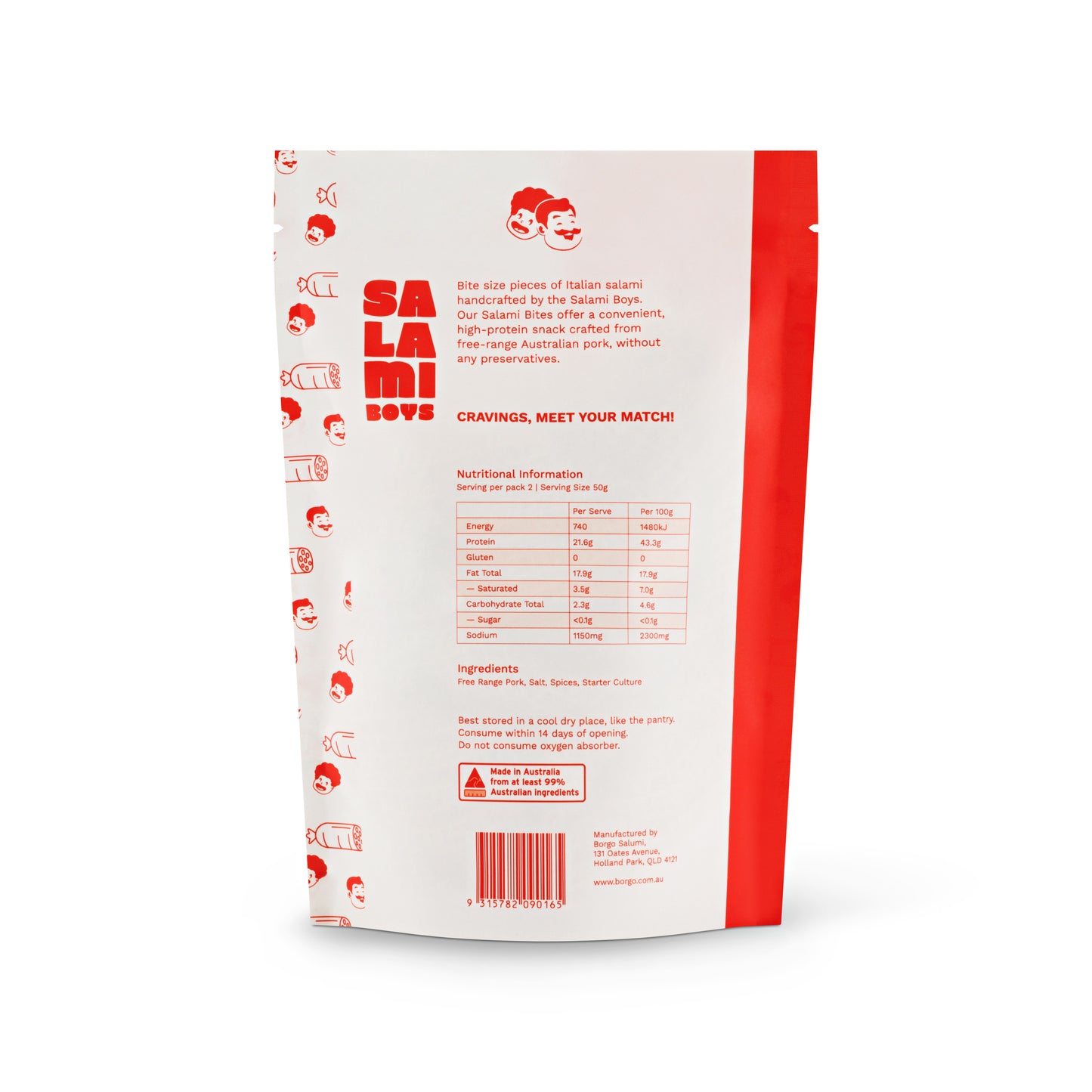 Salami Boys Classic Italian Salami Bites 100g